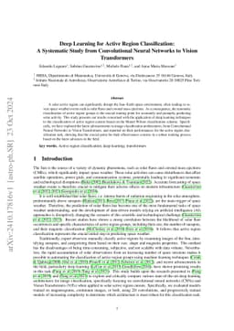 Deep Learning for Active Region Classification: A Systematic Study from
  Convolutional Neural Networks to Vision Transformers