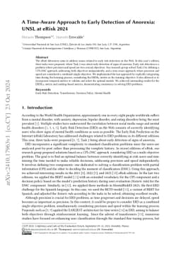A Time-Aware Approach to Early Detection of Anorexia: UNSL at eRisk 2024