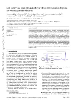 Self-supervised inter-intra period-aware ECG representation learning for
  detecting atrial fibrillation