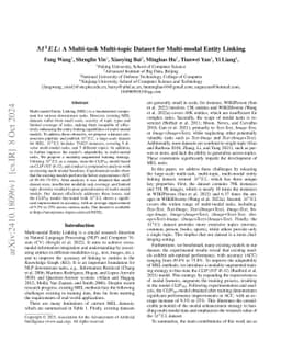$M^3EL$: A Multi-task Multi-topic Dataset for Multi-modal Entity Linking