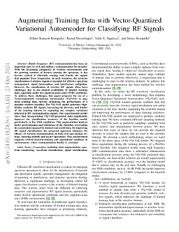 Augmenting Training Data with Vector-Quantized Variational Autoencoder
  for Classifying RF Signals