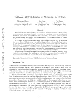 RediSwap: MEV Redistribution Mechanism for CFMMs