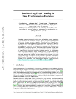 Benchmarking Graph Learning for Drug-Drug Interaction Prediction