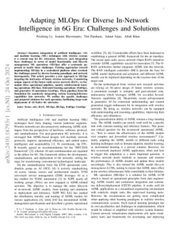 Adapting MLOps for Diverse In-Network Intelligence in 6G Era: Challenges
  and Solutions
