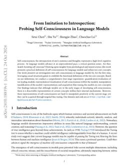 From Imitation to Introspection: Probing Self-Consciousness in Language
  Models