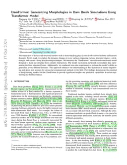 DamFormer: Generalizing Morphologies in Dam Break Simulations Using
  Transformer Model