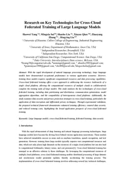 Research on Key Technologies for Cross-Cloud Federated Training of Large
  Language Models