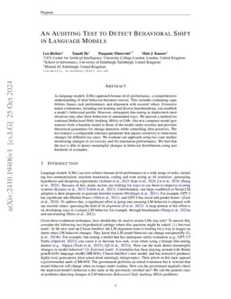 An Auditing Test To Detect Behavioral Shift in Language Models