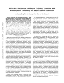 PMM-Net: Single-stage Multi-agent Trajectory Prediction with
  Patching-based Embedding and Explicit Modal Modulation