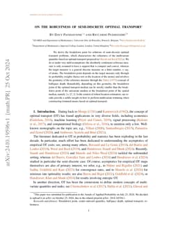 On the robustness of semi-discrete optimal transport