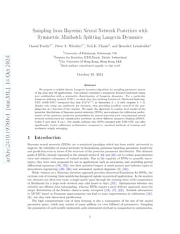 Sampling from Bayesian Neural Network Posteriors with Symmetric Minibatch Splitting Langevin Dynamics