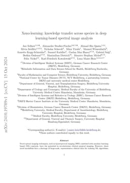 Xeno-learning: knowledge transfer across species in deep learning-based
  spectral image analysis