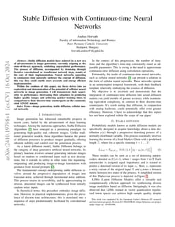 Stable Diffusion with Continuous-time Neural Network