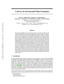 A Survey of AI-Generated Video Evaluation