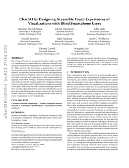 ChartA11y: Designing Accessible Touch Experiences of Visualizations with
  Blind Smartphone Users