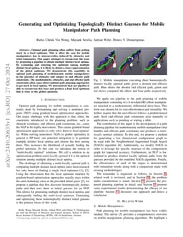 Generating and Optimizing Topologically Distinct Guesses for Mobile
  Manipulator Path Planning