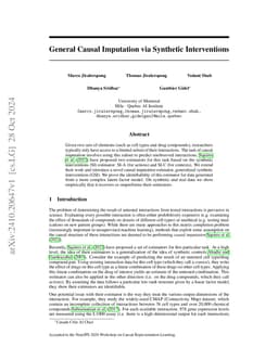General Causal Imputation via Synthetic Interventions