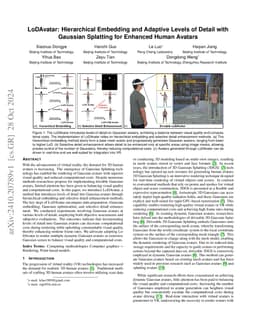 LoDAvatar: Hierarchical Embedding and Adaptive Levels of Detail with
  Gaussian Splatting for Enhanced Human Avatars