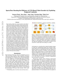SparseTem: Boosting the Efficiency of CNN-Based Video Encoders by
  Exploiting Temporal Continuity