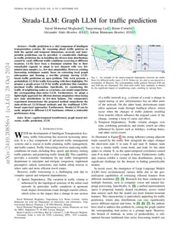 Strada-LLM: Graph LLM for traffic prediction