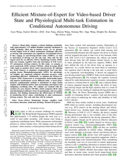 Efficient Mixture-of-Expert for Video-based Driver State and
  Physiological Multi-task Estimation in Conditional Autonomous Driving
