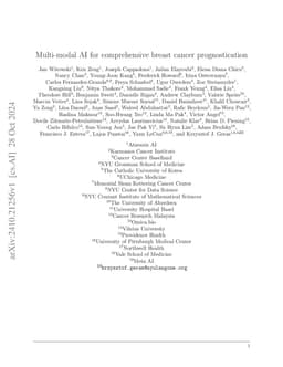 Multi-modal AI for comprehensive breast cancer prognostication