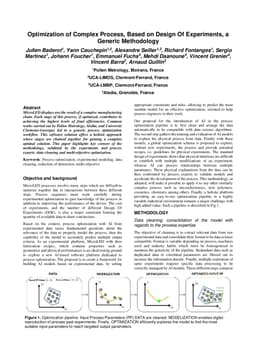 Optimization of Complex Process, Based on Design Of Experiments, a
  Generic Methodology