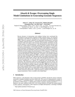 Absorb & Escape: Overcoming Single Model Limitations in Generating
  Genomic Sequences
