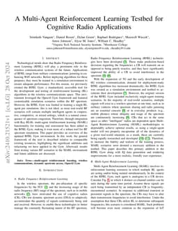 A Multi-Agent Reinforcement Learning Testbed for Cognitive Radio
  Applications
