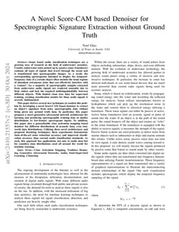A Novel Score-CAM based Denoiser for Spectrographic Signature Extraction
  without Ground Truth