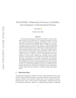 Hybrid-DAOs: Enhancing Governance, Scalability, and Compliance in
  Decentralized Systems