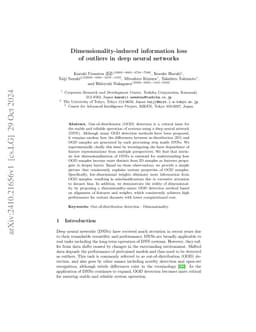 Dimensionality-induced information loss of outliers in deep neural
  networks