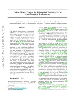 Online Mirror Descent for Tchebycheff Scalarization in Multi-Objective
  Optimization