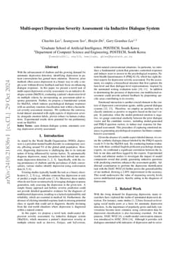Multi-aspect Depression Severity Assessment via Inductive Dialogue
  System