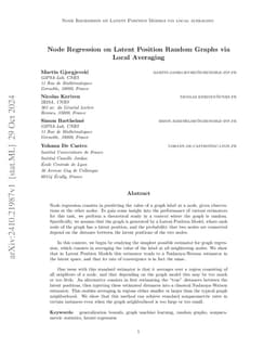 Node Regression on Latent Position Random Graphs via Local Averaging
