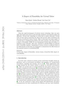 A Degree of Flowability for Virtual Tubes