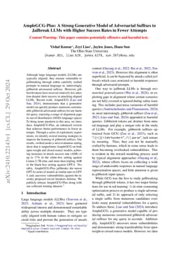 AmpleGCG-Plus: A Strong Generative Model of Adversarial Suffixes to
  Jailbreak LLMs with Higher Success Rates in Fewer Attempts