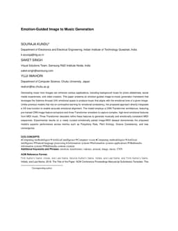 Emotion-Guided Image to Music Generation