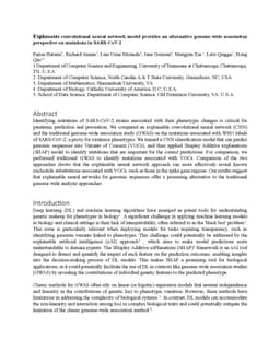 Explainable convolutional neural network model provides an alternative genome-wide association perspective on mutations in SARS-CoV-2