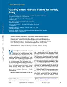 Fuzzerfly Effect: Hardware Fuzzing for Memory Safety