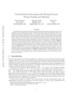 Vertical Federated Learning with Missing Features During Training and Inference