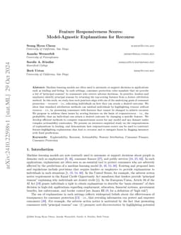 Feature Responsiveness Scores: Model-Agnostic Explanations for Recourse