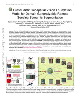 CrossEarth: Geospatial Vision Foundation Model for Domain Generalizable
  Remote Sensing Semantic Segmentation