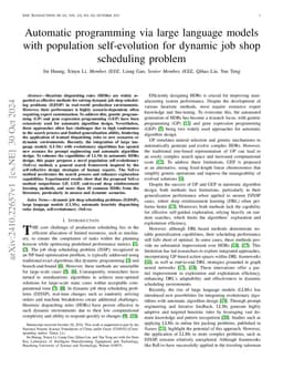 Automatic programming via large language models with population
  self-evolution for dynamic job shop scheduling problem