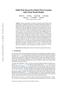 Multi-Task Interactive Robot Fleet Learning with Visual World Models