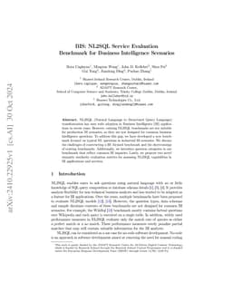BIS: NL2SQL Service Evaluation Benchmark for Business Intelligence
  Scenarios