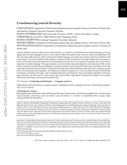 Crowdsourcing Lexical Diversity