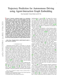 Trajectory Prediction for Autonomous Driving using Agent-Interaction
  Graph Embedding