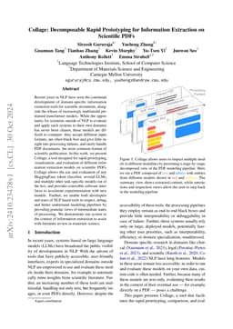Collage: Decomposable Rapid Prototyping for Information Extraction on Scientific PDFs