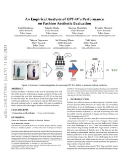 An Empirical Analysis of GPT-4V's Performance on Fashion Aesthetic
  Evaluation